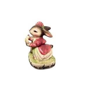 Avon Small Treasures Makeup Rabbit Figurine Collectible Vintage Trinket Cottage